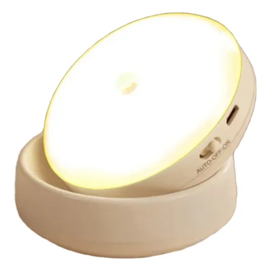 Lampara Led Con Sensor De Movimiento Giratoria360 Recargable