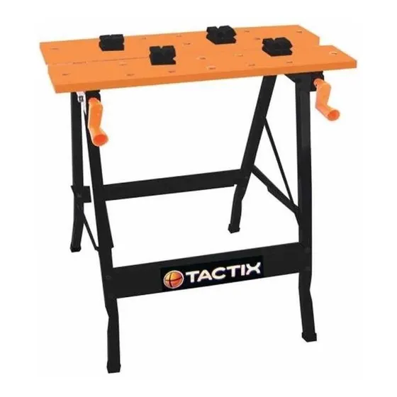 Taburete Banco De Trabajo Tactix Capacidad 100 Kg Plegable
