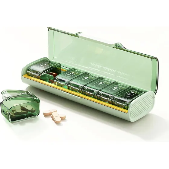 Weekly Pill Organizer,portable 7 Day Pill Box,moisture Pr...