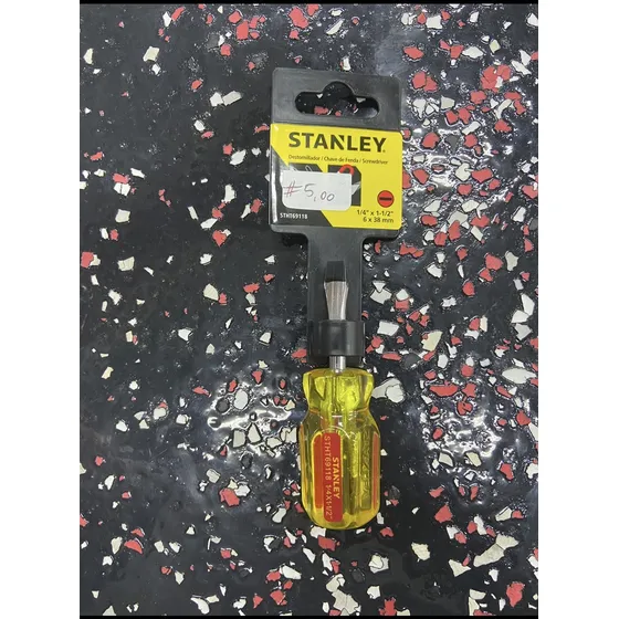 Destornillador Punta Plana 1/4 X 1-1/2 (6 X 38 Mm) Stanley