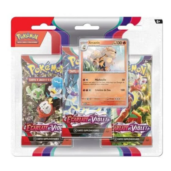 Pokémon Tcg Tripack Scarlet & Violet Español Arcanine