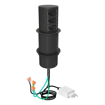 Torre De Tomada Automática C/ Indução 15w E 3 Tomadas Tr03aw Torre De Tomada Automática C/ Indução 15w E 3 Tomadas Tr03aw