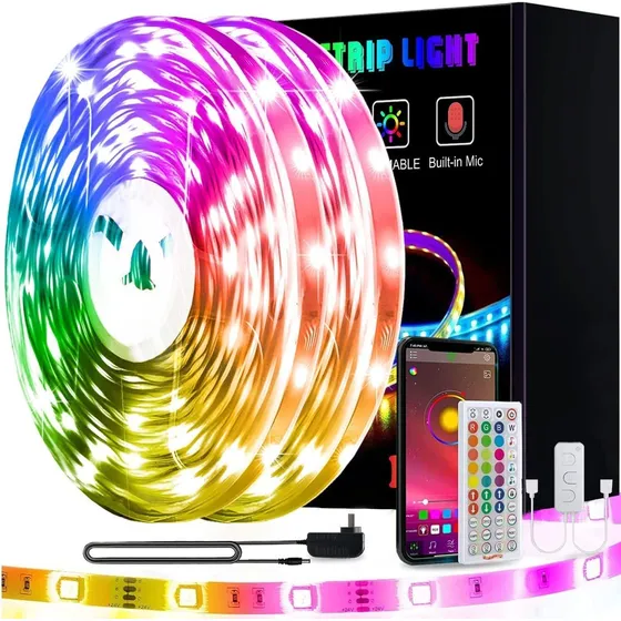 Luz Led Pie  ft Para Dormitorio Tira Rgb Ultra Larga Cr