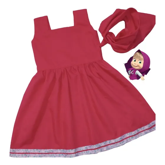 Vestido Niña Masha Y El Oso