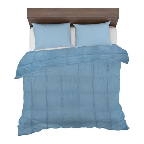 Acolchado De Plumas King Size Home Class Dohler Ropa De Cama Color Índigo Diseño De La Tela Liso