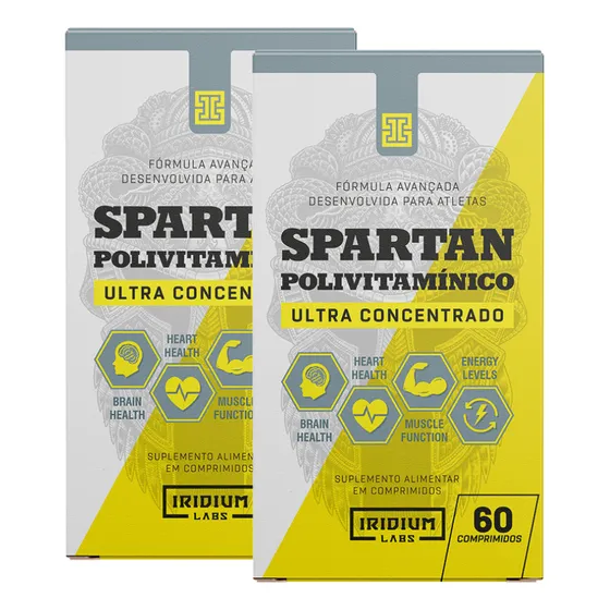 Kit 2x Spartan Polivitamínico Ultra Concentrado 120 Comps Sabor Sem sabor