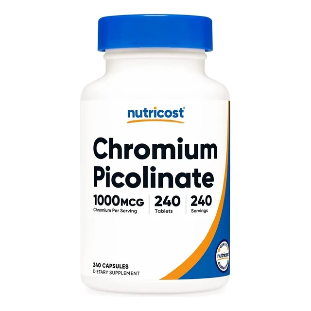 Picolinato De Cromo 1000mcg Nutricost 240 Tabletas Sabor Sin Sabor