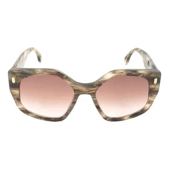 Gafas De Sol Fendi Burdeos Geométricas Para Mujer Fei 63s 55