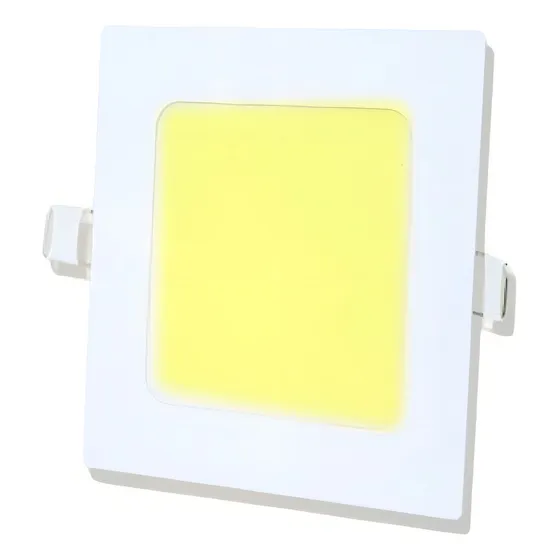 Luminario Led Spot Cuadrado Para Techo Luz Cálida 12w T3690 Color Blanco