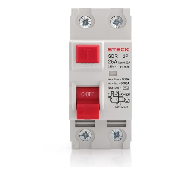 Disyuntor Diferencial Bipolar 2x25 30ma 25amp Steck Sdr22530