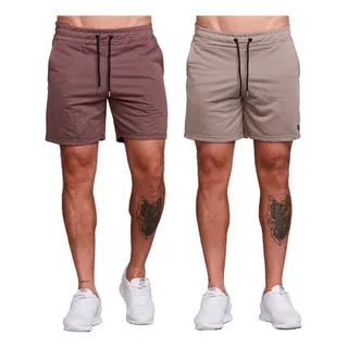 Bermuda Masculina Moletinho Shorts Casual Kit 2 Peças Bermuda Masculina Moletinho Shorts Casual Kit 2 Peças