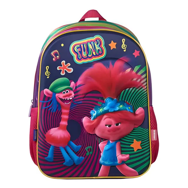 Mochila 3d Escolar Trolls 2 Funk Urbania Tr01015mb Unisex Multicolor