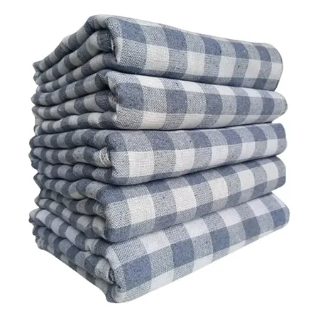Kit C/ 10 Pano Para Limpeza Grande Xadrez 65x40cm Azul Xadrez Cozinha Lavanderia
