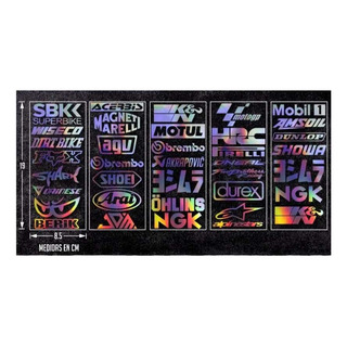 35 Calcomanías Vinil Holográfico Para Moto 35 Calcomanías Vinil Holográfico Para Moto