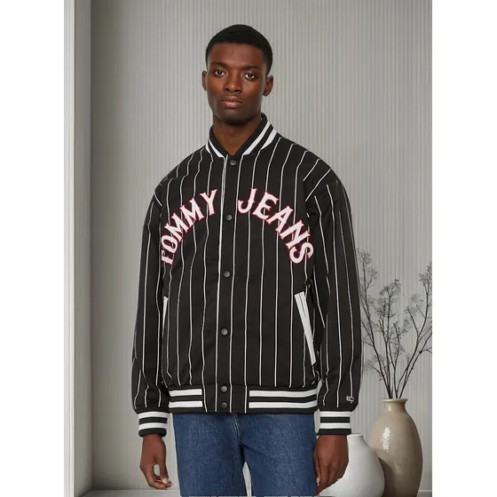 Campera Tommy Hilfiger - Tjm Rlx Pinstripe Bomber - Talle L