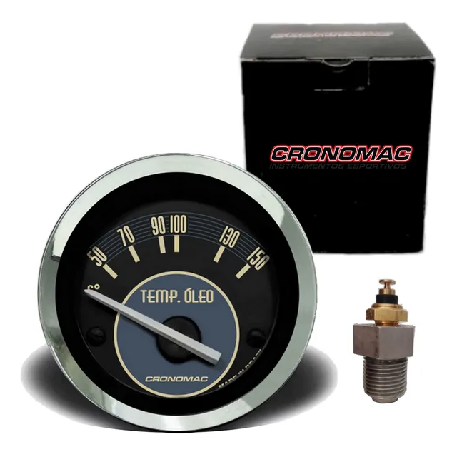 Relógio Temperatura Óleo Fusca 52 Mm Sensor Cronomac