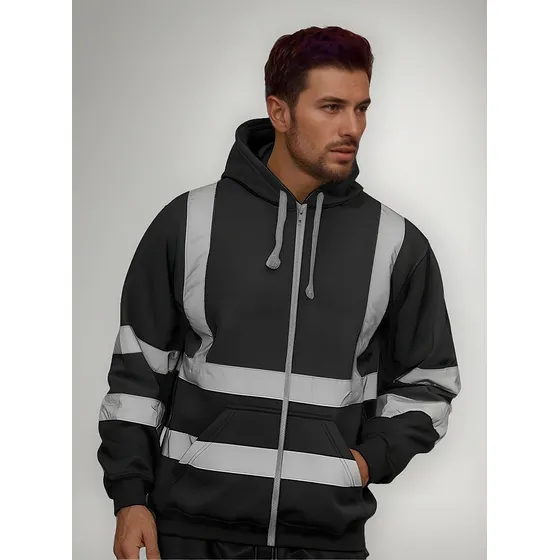 Sudadera Con Capucha Seguridad Alta Visibilidad Para Hombre