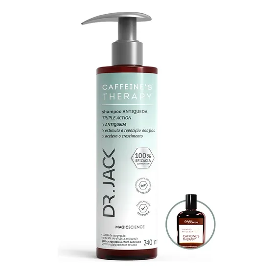 Shampoo Caffeines Therapy Dr Jack Antiqueda Crescimento
