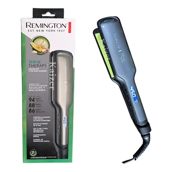Plancha Remington Aguacate + Vitamina E Cable Plano Duplex