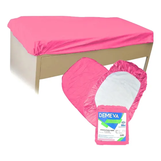 Sábana Desechable Rosa Camilla Cajón 2x.90x.10m Demeva 10pz