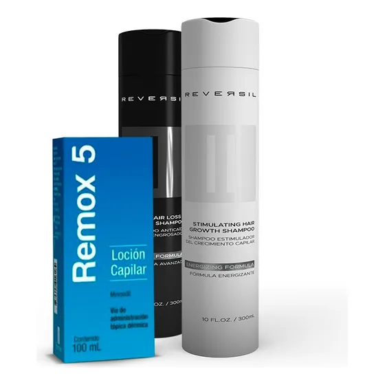 Remox 5 + Combo Reversil® | Shampoo Anticaída + Estimulador
