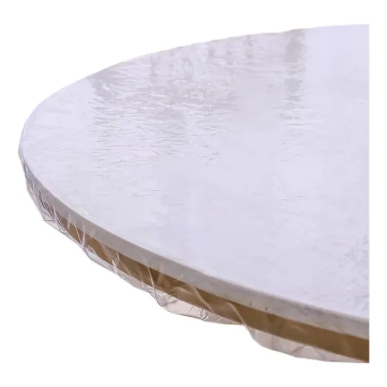 Mantel Redondo Ajustable Transparente Impermeable