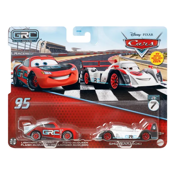 Disney Pixar Cars Metal Rayo Mcqueen Grc & Shu Todoroki Grc