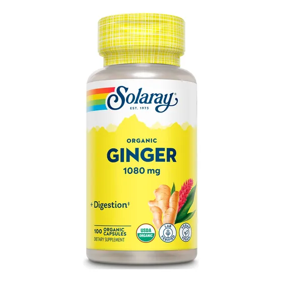 Suplemento Solaray De Raíz De Jengibre, 540 Mg, Vegano Y Sin