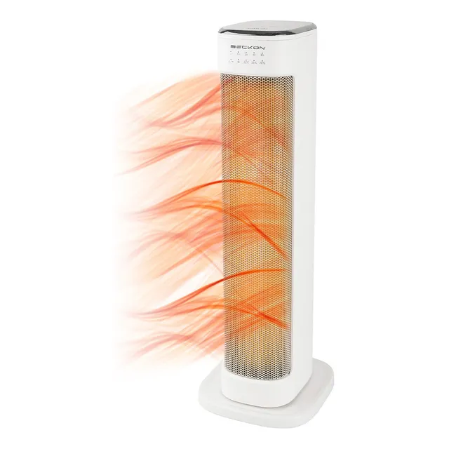 Calefactor calentador eléctrico cerámico Ptc De Torre Bc-1x Max Heater ultra silencioso oscilación termostato temporizador control remoto altura de 60cm hogar recámara estudio sala 750w/1500w Beckon