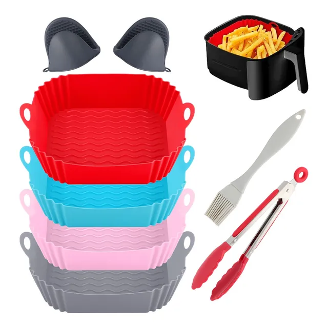 Freidora Aire Silicon Molde Reutilizable Tapete Hornear 8pcs
