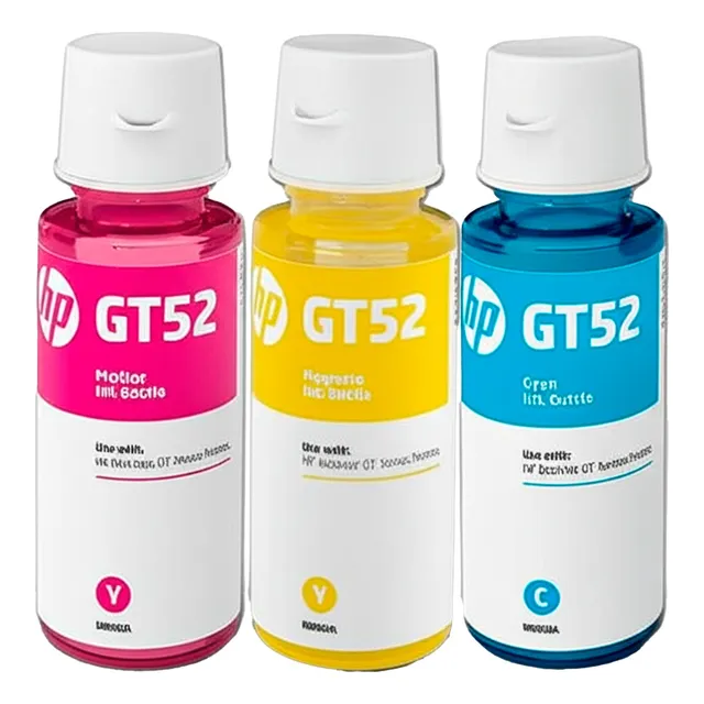 Cartucho Hp Gt52 Paquete De 3 Tintas De 70ml Para Impresoras
