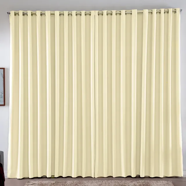 Cortina 2.00 X 1.80 M Blackout Blecaute Palha Corta Luz Em Tecido Grosso Para Quarto E Sala Casa Laura Enxovais
