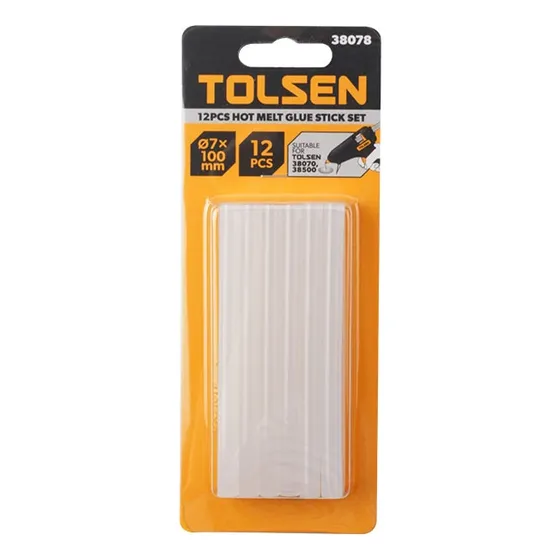 Set De Barras De Silicon Caliente Delgado 12 Pzas Tolsen