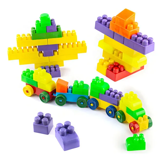 Set de 72 Bloques Armotodo con Tula Juguetes Didácticos para Niños Estimula Creatividad y Habilidades Motoras