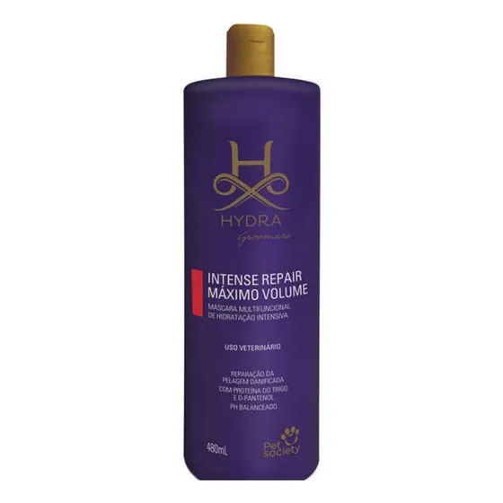 Máscara Hydra Intense Repair Máximo Volume Pet Society 480ml Fragrância Suave