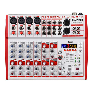 Bomge De 12 Canales Consola Mixer Audio 48 Fx Bt Usb Eq Bomge De 12 Canales Consola Mixer Audio 48 Fx Bt Usb Eq