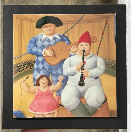 Cuadros En Resina, Motivos Botero, 38x38 Cm. Decorativos