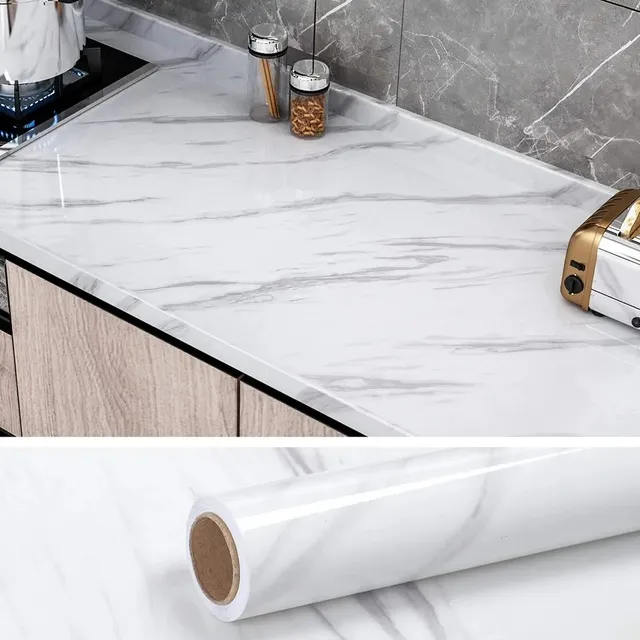 Papel Tapiz Marmol Blanco Autoadhesivo