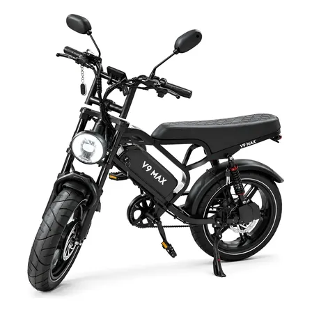 Bicicleta Elétrica V9 Max 1000w Freio Hidráulico Alarme Nfc Preto