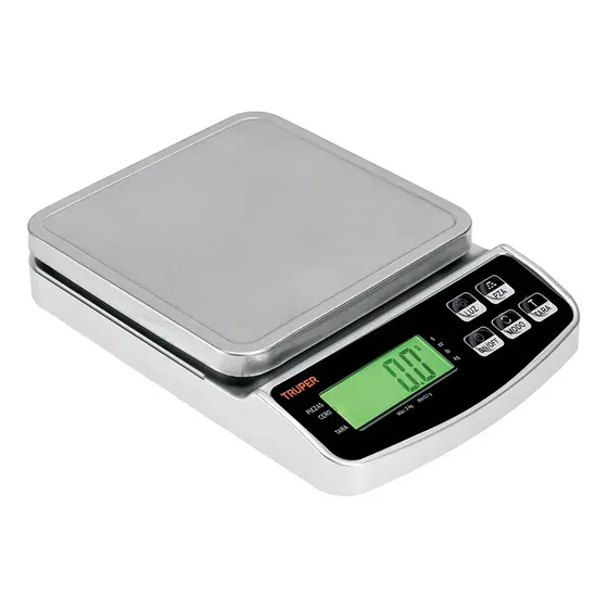 Balanza Digital De Precisión 3kg Truper Base-3 Recargable Capacidad Máxima 3 Kg Color Plateado | Cuotas sin interés