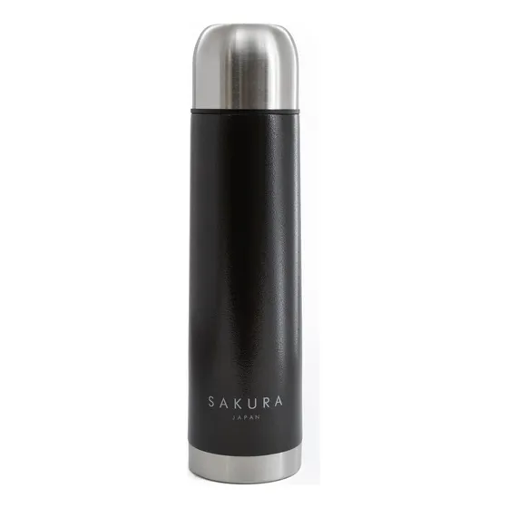 Termo Sakura Bullet Edition 1 Litro Acero Inoxidable Color Negro