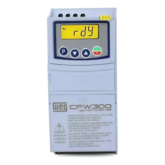 Inversor de frequência WEG - CFW300A07P3S2NB20 / 7.3A 2hp 220V monofásica