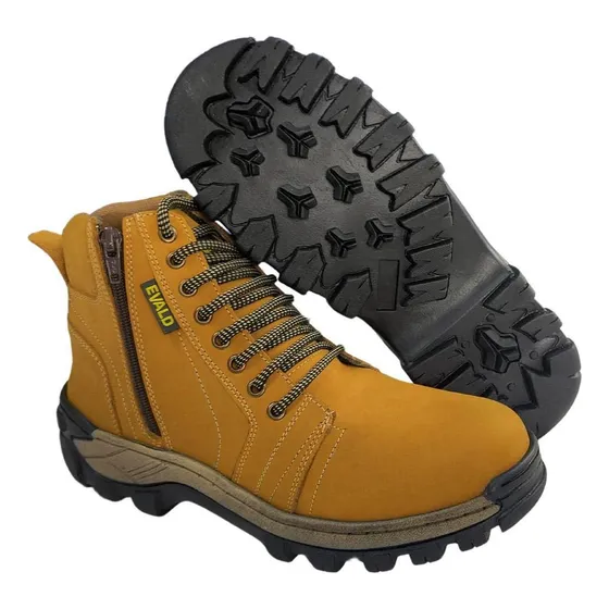 Bota Botina De Segurança Couro Castor Evald