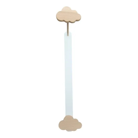 Soporte Para Móvil De Cuna Blanco Con Madera Nube
