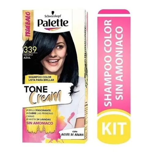 Tintes Palette Tone Cream Tono Negro Azul 339