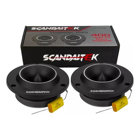 Par Tweeters Bala Scandaltek St-tw400 400w Open Show Titanio Color Negro