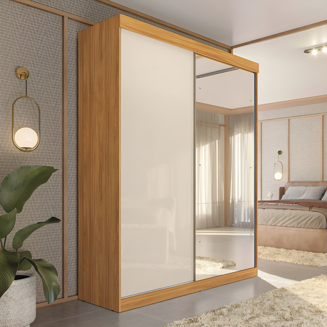 Guarda-roupa Solteiro Peônia Yescasa Ad Cinamon/off-white Guarda-roupa Solteiro Peônia Yescasa Ad Cinamon/off-white