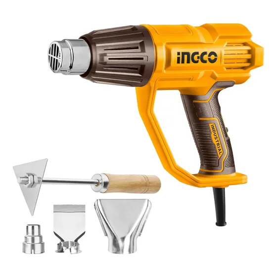 Kit Pistola De Calor 2000w Con Accesorios Ingco