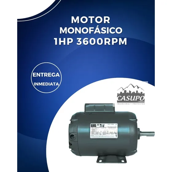 Motor Eléctrico Monofásico Weg 1hp 2p 3600rpm 
