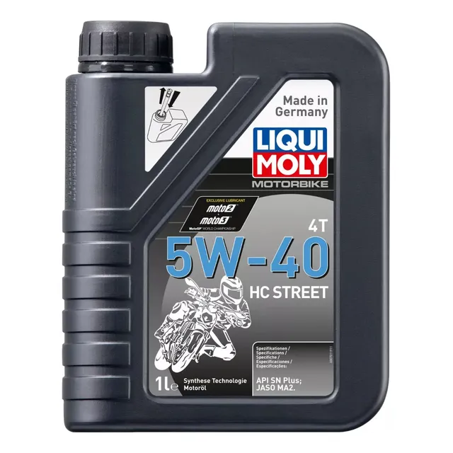 Aceite Lubricante De Motor Para Motos Liqui Moly Street 5w40 Sintetico 1l 4t